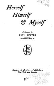 Cover of: Herself, himself & myself by Ruth Sawyer