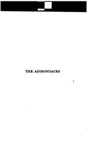 Cover of: The Adirondacks by Thomas Morris Longstreth