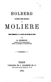 Cover of: Holberg considéré comme imitateur de Molière. by Legrelle, Arsène