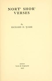 Cover of: Nort' shor' verses by Richard Darwin Ware, Richard Darwin Ware