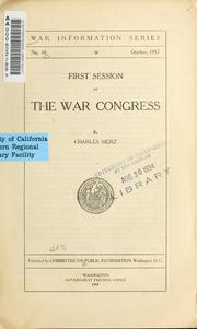 Cover of: First session of the war Congress