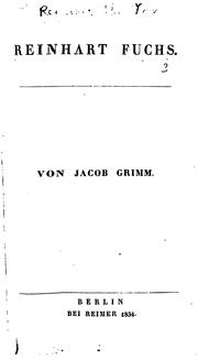 Reinhart Fuchs by Brothers Grimm