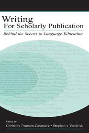 Cover of: Writing for Scholarly Publication: Behind the Scenes in Language Education