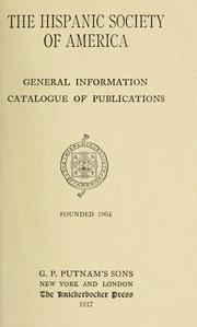 Cover of: General information.: Catalogue of publications...