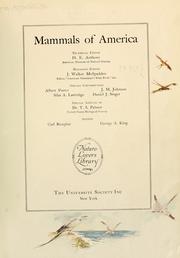 Cover of: Mammals of America