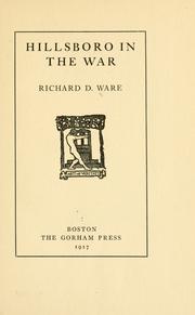 Cover of: Hillsboro in the war