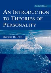 Cover of: An Introduction to Theories of Personality by Robert B. Ewen