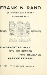 History of the city of Haverhill, Massachusetts, showing its industrial and commercial interests and opportunities by Haverhill (Mass.). Board of trade.