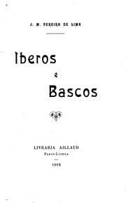 Iberos e bascos by J. M. Pereira de Lima