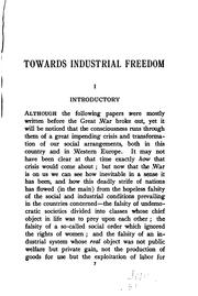 Cover of: Towards industrial freedom by Edward Carpenter