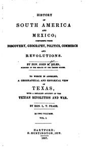Cover of: History of South America and Mexico by John M. Niles