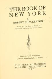 Cover of: The book of New York