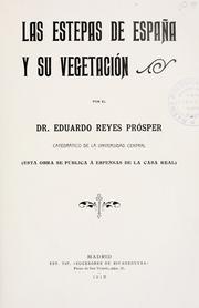 Cover of: Las estepas de España y su vegetación