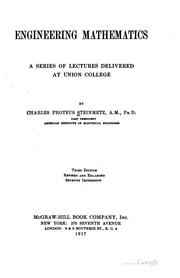 Cover of: Engineering mathematics by Charles Proteus Steinmetz, Charles Proteus Steinmetz