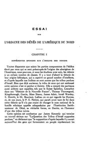 Cover of: ... Essai sur l'origine des Dénés de l'Amérique du Nord ...