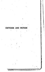 Criticism and fiction by William Dean Howells