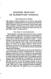 Cover of Business practice in elementary schools