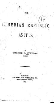 Cover of: The Liberian republic as it is.