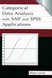 Cover of: Categorical Data Analysis With Sas and Spss Applications