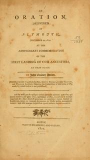Cover of: An oration, delivered at Plymouth, December 22, 1802. by John Quincy Adams