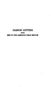 Cover of: Camion letters from American college men
