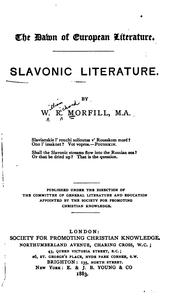 Cover of: Slavonic literature by William Richard Morfill