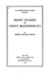 Cover of: The appreciation of music, vol. III: Short studies of great masterpieces