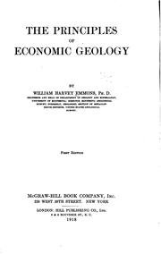 Cover of: The principles of economic geology by William H. Emmons