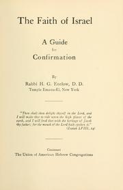 Cover of: The faith of Israel: a guide for confirmation