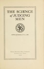 Cover of: The science of judging men