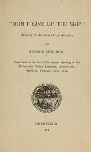 Cover of: "Don't give up the ship." by Sheldon, George