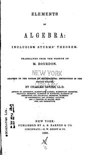 Cover of: Elements of algebra by Charles Davies