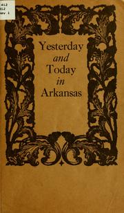 Cover of: Yesterday and today in Arkansas | Bernie Babcock