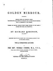 A Golden Mirrour by Robinson, Richard