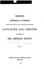 Cover of: The Lancashire lieutenancy under the Tudors and Stuarts. by John Harland
