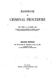 Cover of: Handbook of criminal procedure | Clark, William L.