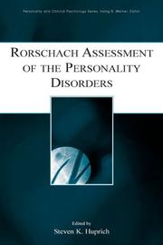 Cover of: Rorschach Assessment of the Personality Disorders (Lea Series in Personality and Clinical Psychology) (Personality and Clinical Psychology)