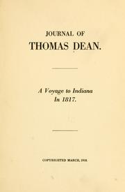 Journal of Thomas Dean by Dean, Thomas