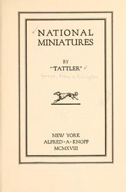 Cover of: National miniatures