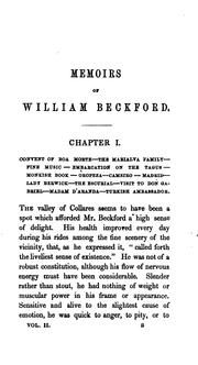 Memoirs of William Beckford of Fonthill by Redding, Cyrus