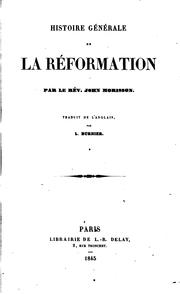 Cover of: Histoire générale de la réformation