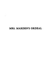 Cover of: Mrs. Marden's ordeal