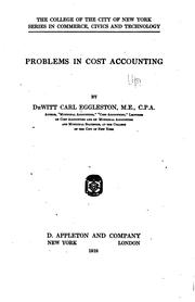 Cover of: ... Problems in cost accounting