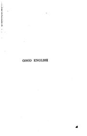 Cover of: Good English by Henry Seidel Canby