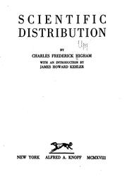 Cover of: Scientific distribution