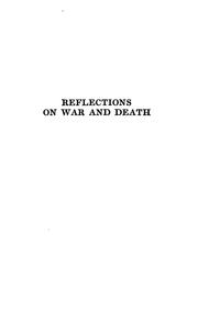 Cover of: Reflections on war and death