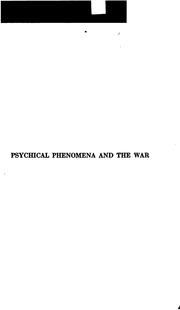 Cover of: Psychical phenomena and the war by Hereward Carrington