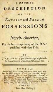 Cover of: A concise description of the English and French possessions in North-America: for the better explaining of the map published with that title