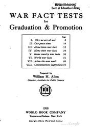 Cover of: War fact tests for graduation & promotion ...