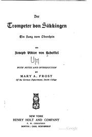 Cover of: Der trompeter von Säkkingen: ein sang vom Oberrhein